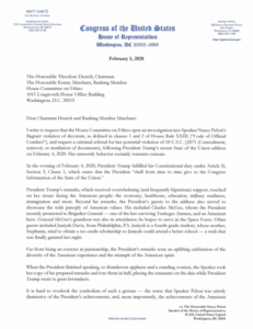 Rep. Matt Gaetz Files ethics charges against Nancy Pelosi for destroying President Trump’s State of the Union speech.