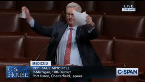 Rep. Paul Mitchell ripping/tearing/shredding Democratic resolution on the house floor