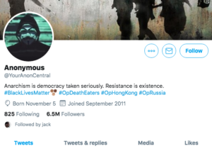 Why does Twitter’s CEO follow Anonymous?